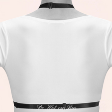 Charger l'image dans la galerie, L'harnais comprend diverses bretelles connectées les unes aux autres au moyen d'un anneau métallique.