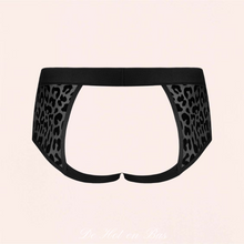 Charger l'image dans la galerie, Jockstrap slip homme léopard noir - Azmeron