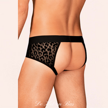 Charger l'image dans la galerie, Jockstrap slip homme léopard noir - Azmeron