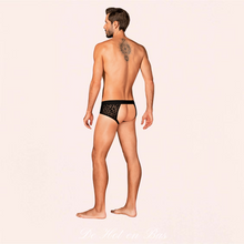 Charger l'image dans la galerie, Jockstrap slip homme léopard noir - Azmeron