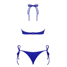 Charger l'image dans la galerie, Maillot de bain bleu de la collection Biarritz pour femme. Bikini 2 pièces chic et glamour.