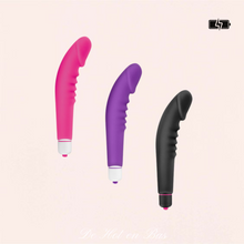 Charger l'image dans la galerie, 3 coloris girly et sexy pour le mini vibromasseur courbé avec gland Wee Wee de la marque My First.