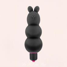 Charger l'image dans la galerie, Mini vibromasseur noir et un peu de rose au niveau de la bague.