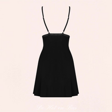 Charger l'image dans la galerie, Nuisette en dentelle noire de la collection Cecilla pour femme à petit prix.