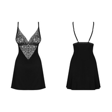 Charger l'image dans la galerie, Nuisette 2 pcs dentelle noire - Cecilla