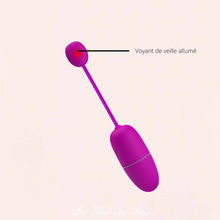 Charger l'image dans la galerie, Une languette est disposé au bout de la ficelle de l'oeuf vibrant pour enlever facilement le vibromasseur et un point lumineux vous permettra de savoir si la batterie de la pile fonctionne toujours.