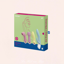 Charger l'image dans la galerie, Vente coffret 4 vibromasseurs interchangeables pour femme de la marque Satisfyer.