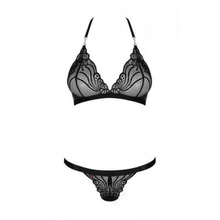 Charger l'image dans la galerie, Vente ensemble de lingerie en dentelle noire pour femme de la collection Paola.