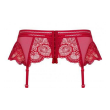 Charger l'image dans la galerie, Joli porte-jarretelles pour femme de couleur rouge sexy pour séduire totalement votre partenaire.