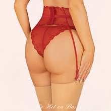 Charger l'image dans la galerie, Le porte-jarretelles de la collection Lonesia est idéal à porter avec l'ensemble de lingerie de la même collection. Vous pourrez très bien le porter avec des caches seins de autocollants pour un look très érotique.