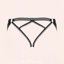 Charger l'image dans la galerie, Porte-jarretelles sexy en dentelle noir pour vos tenues coquines.