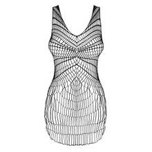 Charger l'image dans la galerie, Magnifique robe de plage en résille noire très sexy de la collection Cannes.