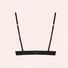 Charger l'image dans la galerie, Le soutien-gorge en dentelle noire de la collection Accroche Coeur pour femme.