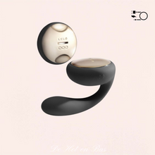 Charger l'image dans la galerie, Stimulateur vibrant pour couple avec télécommande Ida noir de la marque de luxe Lelo.