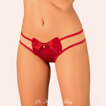 Charger l'image dans la galerie, Vente string avec gros noeud et médaillon à l'avant du string Rubinesa.