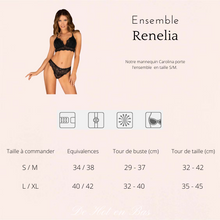 Charger l'image dans la galerie, Notre ensemble de lingerie est disponible en taille S/M et L/XL. Ces tailles équivaut à du 34 / 38 et 40 / 42.