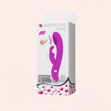 Charger l'image dans la galerie, Le vibromaseur rabbit Sog de la marque Pretty Love est envoyé dans une boite en carton avec la notice du jouet intime violet.