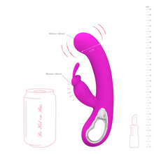 Charger l'image dans la galerie, Le vibromasseur rabbit avec double ergot mesure 21 cm pour 4 cm de diamètre.