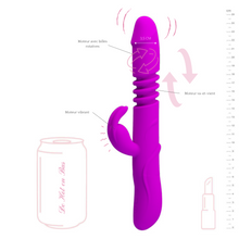 Charger l'image dans la galerie, Les dimensions du vibromasseur rabbit avec ergot et moteur vibrant, rotative et va et vient mesure 25 cm !