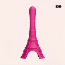 Charger l'image dans la galerie, Ce vibromasseur design fonctionne avec 1 pile non fournie dans le carton de ce jouet en silicone rose La Tour est folle.
