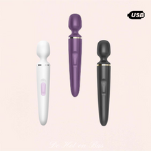 Charger l'image dans la galerie, Stimulateur wand er woman xxl de couleur noir avec un moteur puissant étanche.