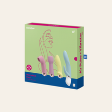 Charger l'image dans la galerie, Vente coffret 4 vibromasseurs interchangeables pour femme de la marque Satisfyer. 
