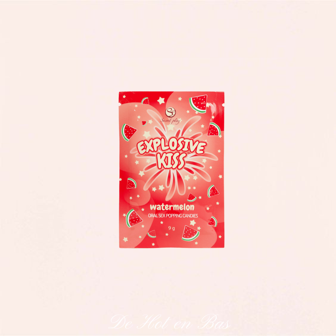 Bonbons Pétillants Goût Pastèque Pour Sexe Oral - Marque Secret Play - Sachet De 15g - Livraison Discrète