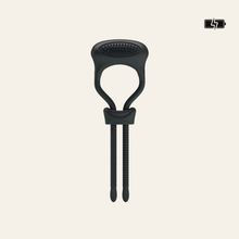 Charger l'image dans la galerie, Cockring vibrant réglable noir en silicone noir de haute qualité réutilisable pour homme.
