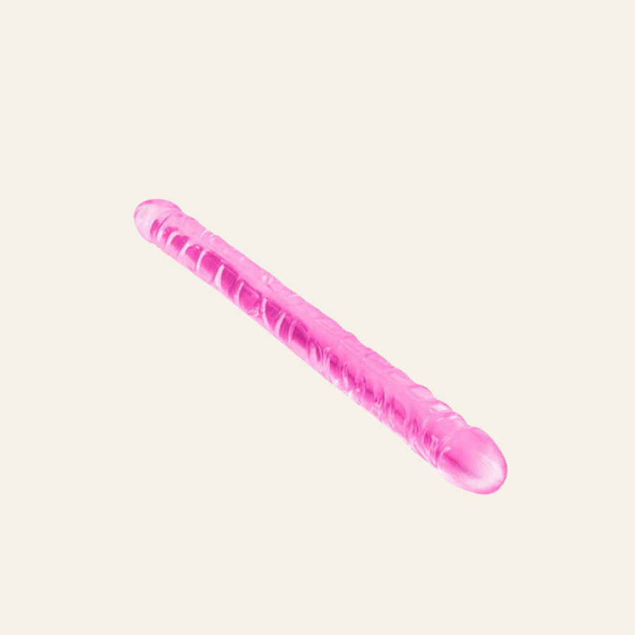 Un double dong en silicone jelly très doux, sans danger pour le corps.