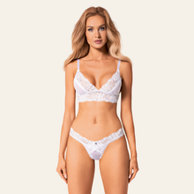 Charger l'image dans la galerie, Ensemble de lingerie 2 pcs dentelle blanche - Heavenlly
