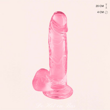 Charger l&#39;image dans la galerie, Le gode rose réaliste pour femme de la marque Pure Jelly disponible en taille L - 20 cm de long.

