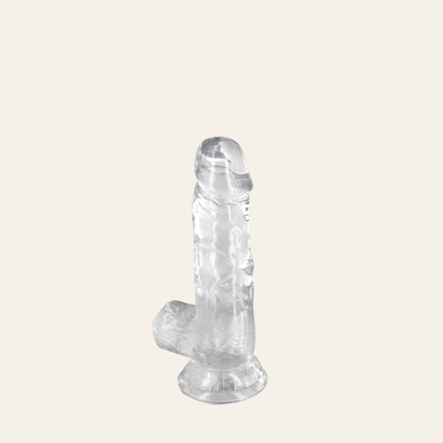 Le sextoy Pure Jelly comporte une ventouse à la base du jouet ultra puissante pour se fixer partout.