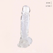 Charger l&#39;image dans la galerie, Gode transparent translucide effet cristal en silicone jelly très doux, sans aucun danger pour le corps.
