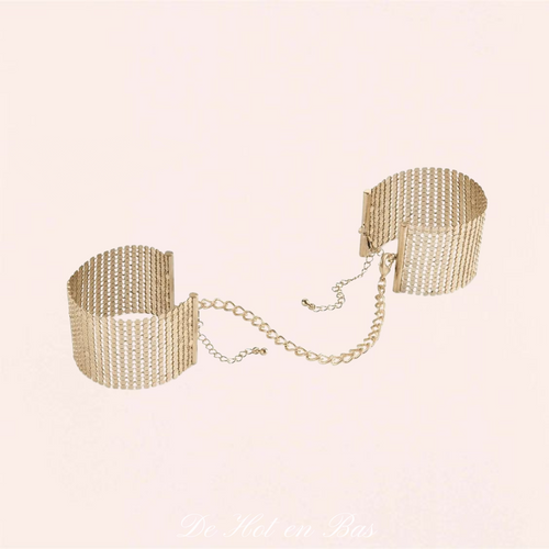 Achat menottes bracelets de couleur doré pour femme.