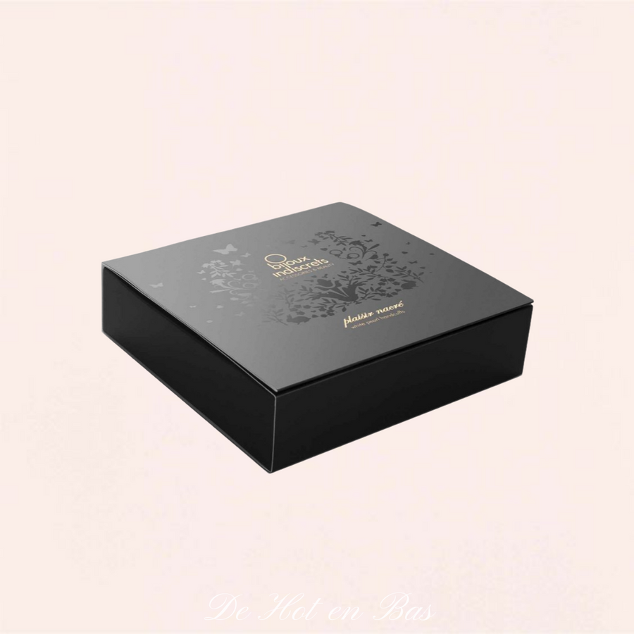 Votre paire de menottes bracelets en perles blanches de la marque Bijoux Indiscrets est envoyé dans un joli coffret en carton.