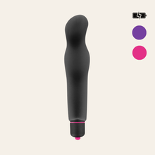 Charger l'image dans la galerie, Le mini vibromasseur ondulé dans un silicone de haute qualité de couleur noir, rose ou violet est disponible sur notre loveshop en ligne dans la catégorie Mini Vibromasseur.

