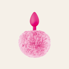 Charger l'image dans la galerie, Vente plug anal en silicone de couleur rose avec fourrure douce synthétique.
