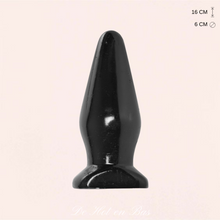 Charger l&#39;image dans la galerie, Plug large en PVC noir de haute qualité pour une pénétration anal progressive.
