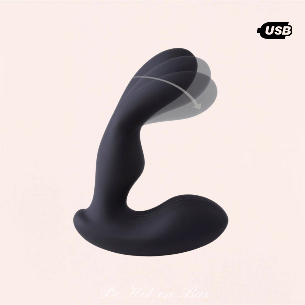 Stimulateur de prostate Back Forth en silicone noir de la marque Virgite.