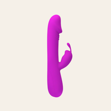 Charger l'image dans la galerie, Achat vibromasseur pour femme rabbit fabriqué en silicone doux de couleur violet très girly.
