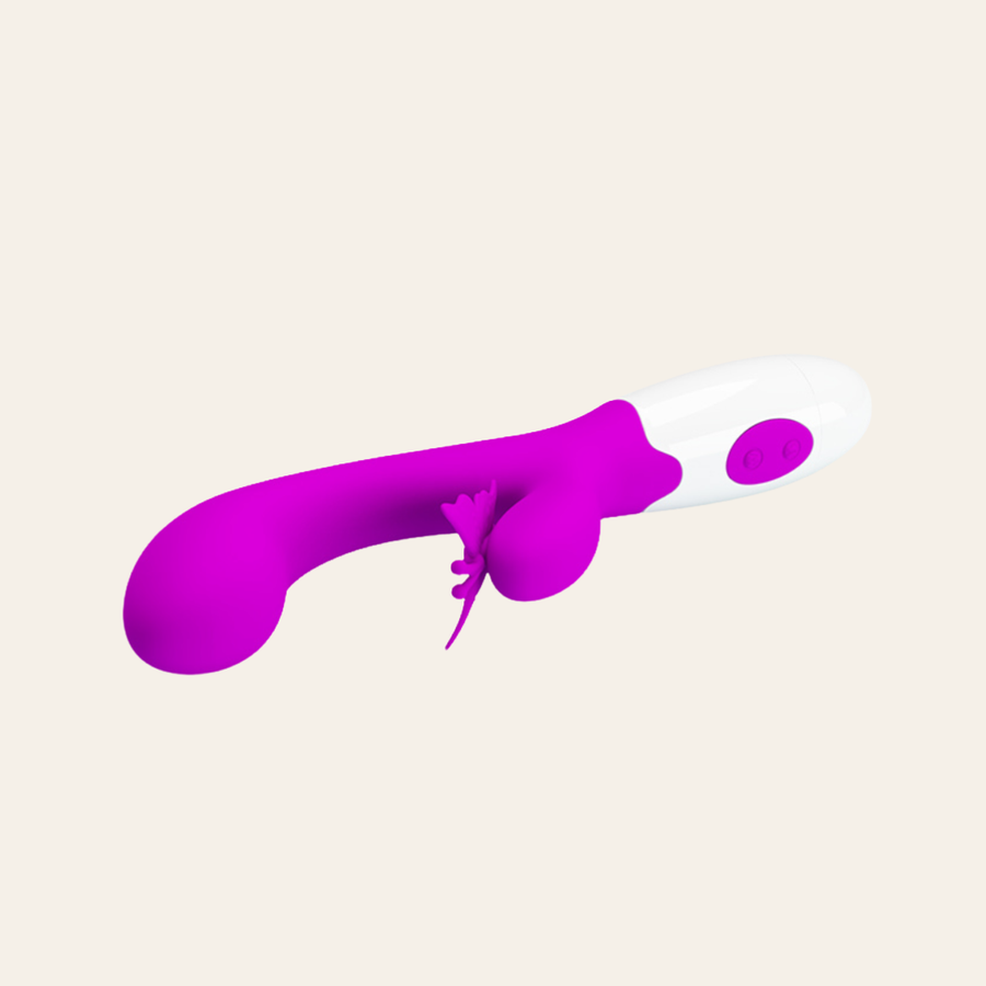 Vibromasseur rabbit avec ergot papillon stimulant pour des orgasmes intenses !