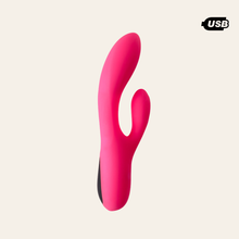 Charger l'image dans la galerie, Le sextoy Dual Vibrator V1 fabriqué en silicone rose sans aucun danger pour le corps est disponible sur notre loveshop en ligne.
