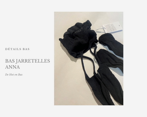 Bas jarretelles noir Anna de la marque Obsessive, en vente sur notre site en ligne De Hot en Bas en taille unique pour femme.