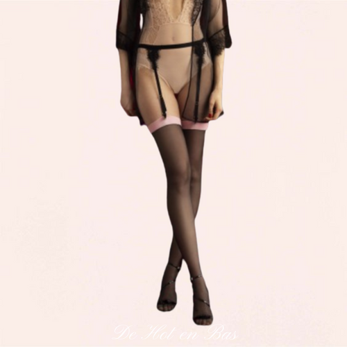 Achat bas voile noir 20 deniers pour femme de haute qualité pour vos tenues coquines disponibles sur notre site en ligne www.dehotenbas.com