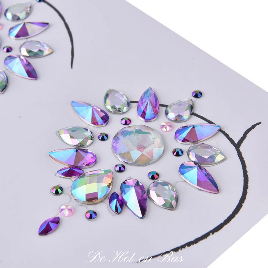 Bijoux de peau pour les seins snow flower cristal brillant en vente sur notre loveshop en ligne.