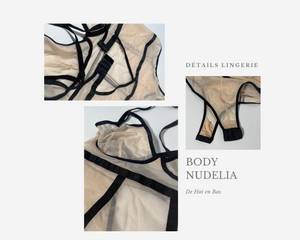 Achat body nudelia de couleur nude sexy pour femme, disponible sur notre site en ligne.