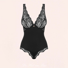 Charger l&#39;image dans la galerie, Vente de body noir Lana de la marque Obsessive pour femme.
