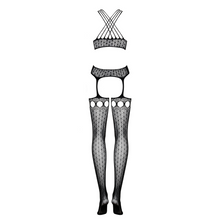 Charger l&#39;image dans la galerie, Combinaison bodystocking en nylon, avec ouverture niveau ventre et entrejambe.
