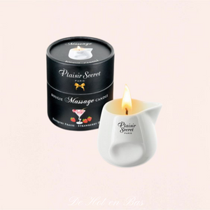 Des arômes de Daikiri fraise est disponible dans cette bougie de massage de haute qualité.