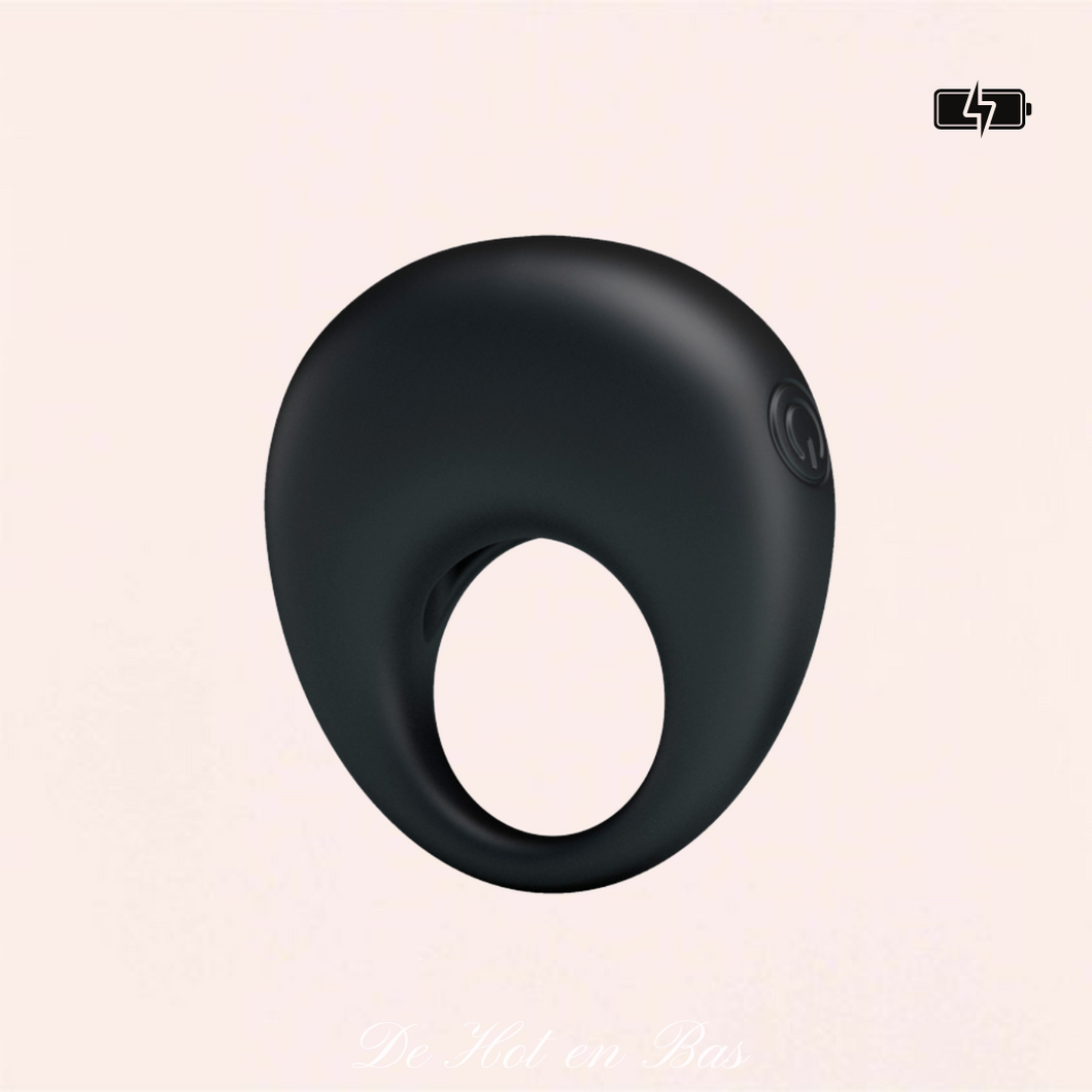 Magnifique cockring ou anneau pénien pour homme noir vibrant de la marque Pretty Love.